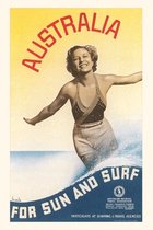 Pocket Sized - Found Image Press Journals- Vintage Journal Australia for Sun and Fun Travel Poster