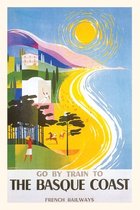 Vintage Journal Basque Coast Travel Poster.