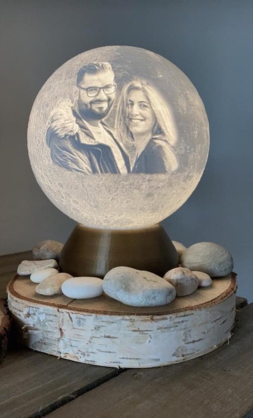 Moonlight avec photo 3d - lampe lune - lampe photo - cadeau de deuil -  personnalisé 