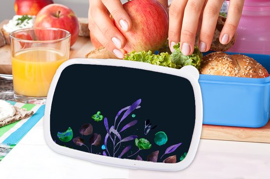 Boîte à lunch Blauw - Boîte à lunch - Boîte à pain - Citations - Grand-mère tu es la plus douce - Proverbes - Grand-mère - 18x12x6 cm - Enfants - Garçon