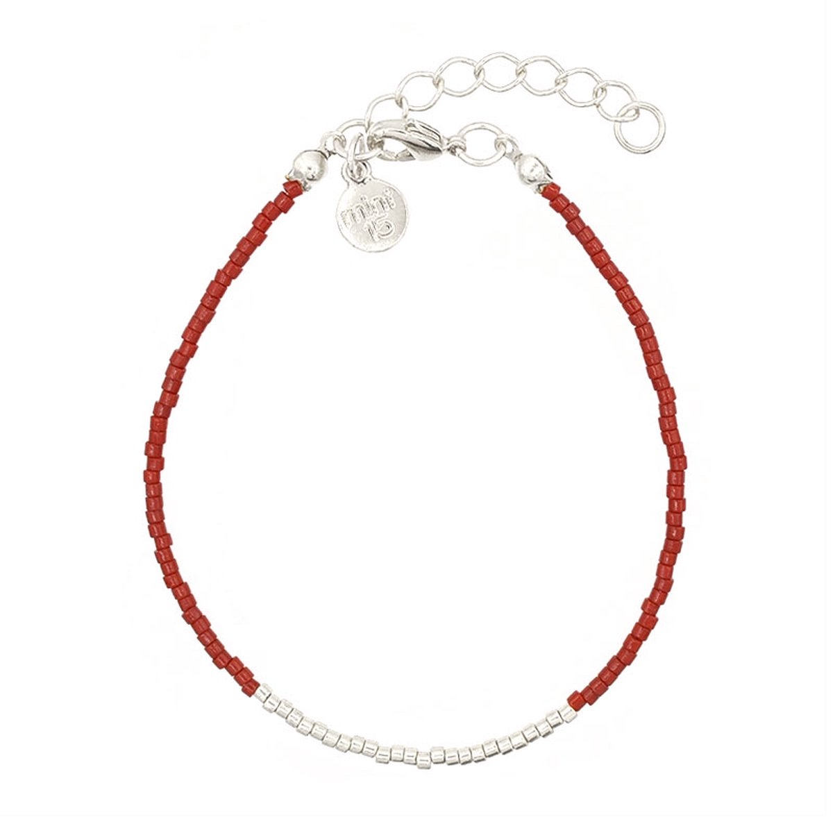 Mint15 Armband 'Simply Chique' - Rood - Zilver