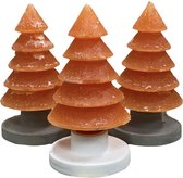 Kerstboom Kaars I Set van 3 stuks I Kleur: Cinnamon I Mooi geschenk cadeau I Decoratieve accessoires I Voor binnen en buiten