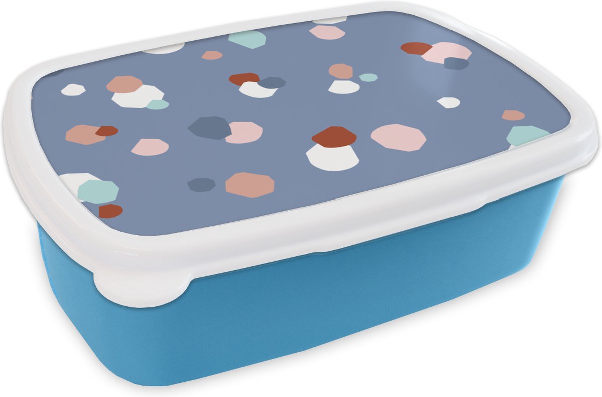 Broodtrommel Blauw - Lunchbox - Brooddoos - Design - Kinderen - Paars - 18x12x6 cm - Kinderen - Jongen