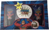 Shampoo / Bodywash - SUPER PAPA - Arctic - Man - Met tattoo - Rood / Blauw - 2x 75 ml - Vaderdag geschenkset