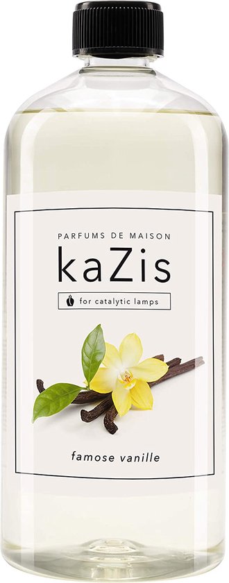 KAZIS® Fameus Vanille - 1000 ml navulling geschikt voor Lampe Berger, LampAir, Ashleigh & Burwood.