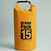 Nixnix Waterdichte Tas - Dry bag - 15L - Licht oranje - Ocean Pack - Dry Sack - Survival Outdoor Rugzak - Drybags - Boottas - Zeiltas