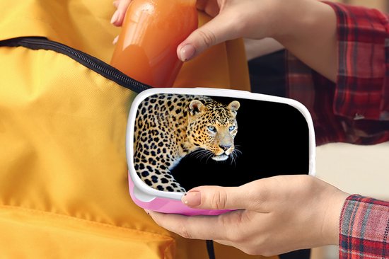 Lunch box Rose - Lunch box - Lunch box - Panther - Chasse - Zwart - 18x12x6 cm - Enfants - Fille
