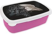 Lunchbox Rose - Lunchbox - Boîte à pain - Vogel - Bec - Ressorts - 18x12x6 cm - Enfants - Fille