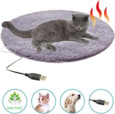 Vitafa Warmtemat Huisdieren - Warmtepad - Huisdieren Mat - Elektrische Deken - Warmtemat Kat - Hond - Ø 40cm