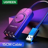 Ugreen - USB-A - External Stereo Sound Adapter with Microphone input.