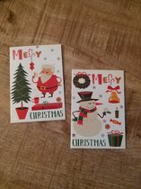 10 kerstkaarten met enveloppen ( 2 designs)