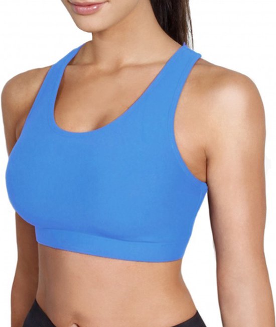 nauwelijks Vanaf daar Lauw Sport bh dames - sporttop- M- blauw- Sportjock- omvang 70-80 ABC | bol.com