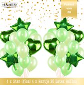 Ballon Pakket 28 Stuks Bright Green * Groene Ballonnen Boeketten * Snoes * Feest Huwelijk Verjaardag Decoratie Set.