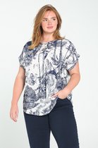 Paprika Dames Blouse Betty met junglemotief - Outdoorblouse - Maat 48