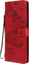 Mobigear Vlinder Bookcase Hoesje - Geschikt voor Xiaomi Mi 10T Lite - Rood