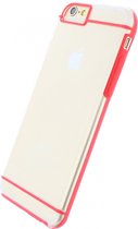 Apple iPhone 6/6s Plus Hoesje - Xccess - Hybrid Serie - Hard Kunststof Backcover - Transparant / Rood - Hoesje Geschikt Voor Apple iPhone 6/6s Plus