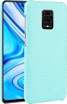 Xiaomi Redmi Note 9S Hoesje - Mobigear - Croco Serie - Hard Kunststof Backcover - Turquoise - Hoesje Geschikt Voor Xiaomi Redmi Note 9S