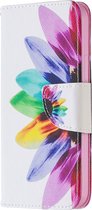 Apple iPhone 12 Hoesje - Mobigear - Design Serie - Kunstlederen Bookcase - Sunflower - Hoesje Geschikt Voor Apple iPhone 12