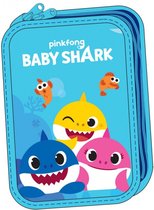 Baby Shark etui - blauw - Pinkfong Shark gevuld schooletui