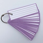 Leitner Flashcards - 50 flashcards Half formaat (3,5 x 10,5 cm) - Lila - Systeemkaarten - Flitskaarten - Indexkaarten - Flashkaarten - Gelinieerd dubbelzijdig - Perforatie & Klikri