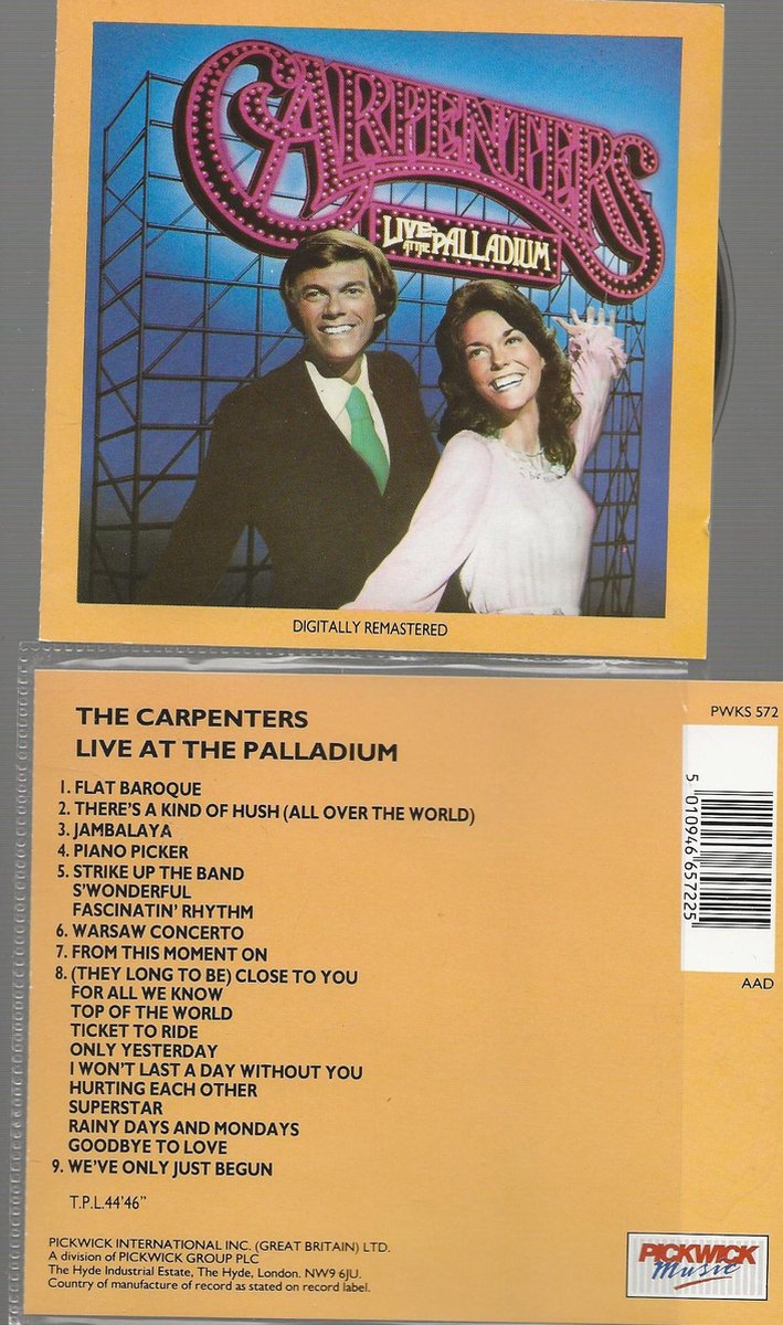 THE CARPENTERS - LIVE at the PALLADIUM