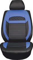 Premium Skai Leder Autostoelhoezen Compleet set Contra Blauw/Zwart