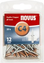 Novus Blindklinknagel C4 X 12mm, Koper, 20 st. - 045-0040