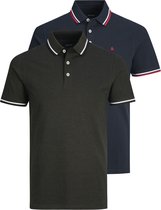 JACK & JONES JJEPAULOS POLO SS 2PK MP NOOS Heren Poloshirt  - Maat L