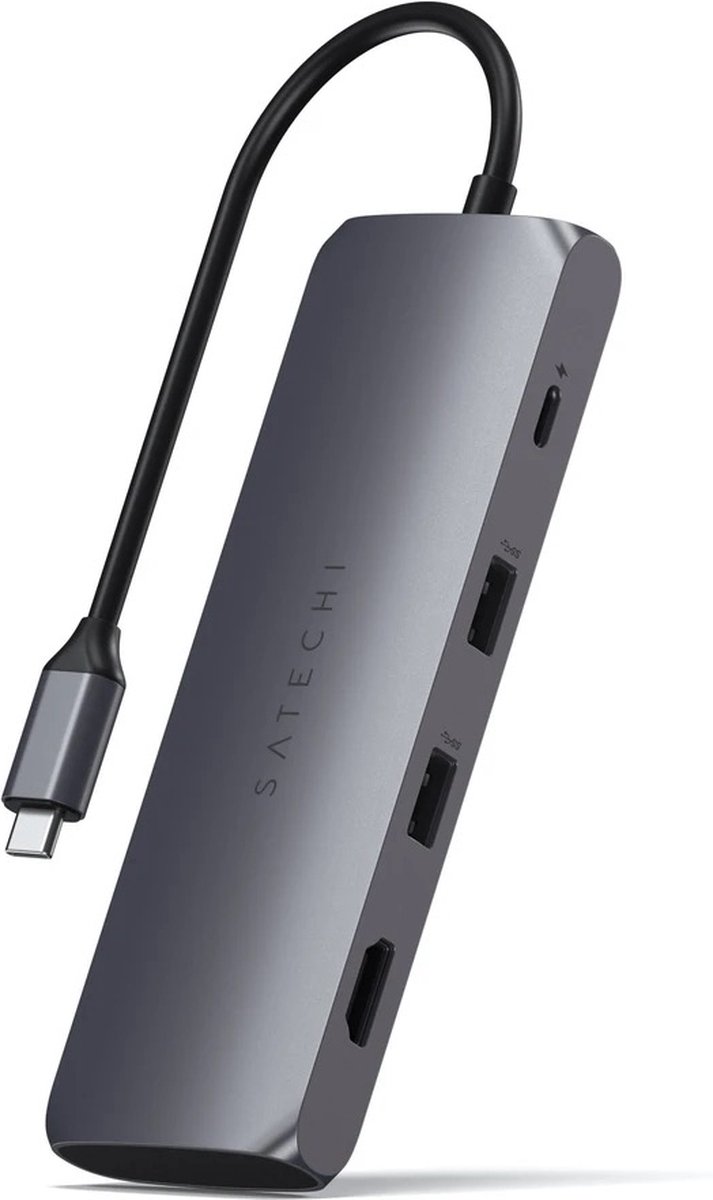 Satechi USB-C Hybrid Multiport Adapter with SSD enclosure space gray