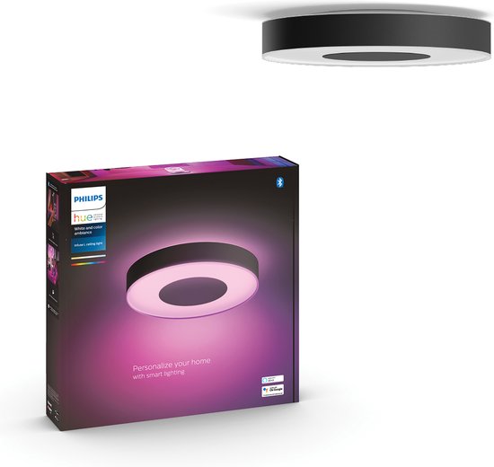 Delegeren Versterker Fervent Philips Hue Infuse Plafondlamp - White and Color Ambiance - Zwart - 42cm |  bol.com