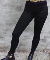 Dames broek-Zwart-high waist