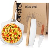 ✿Brenlux® Pizzaset - Pizzames - Pizza bakset - Bakplaat pizzaoven - Mes voor pizza - 3 delig pizzaset - Traditioneel pizzaset