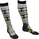 skisokken - snowboardsokken- hoge hardloopsokken - Molly Socks - mid compressie sokken - Wintersport - Diamonds socks - bamboe - merino wol - antibacterieel sokken - 41-46