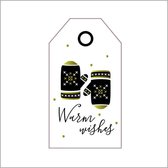Kerst Label - Kerst Kaartjes - 20 stuks - Cadeau Kaartjes - Warm Wishes