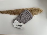 Winter Hoofdband - Dames Haarband - Oorwarmers - Grijs - Een Maat