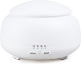 Vastu Aroma Diffuser Wit 300ml - 7 Sfeervolle LED-verlichting - Afstandsbediening - Geschikt voor Etherische Oliën - Aromatherapie - Luchtbevochtiger met 3 standen Timer - Vernevelaar - Geurv