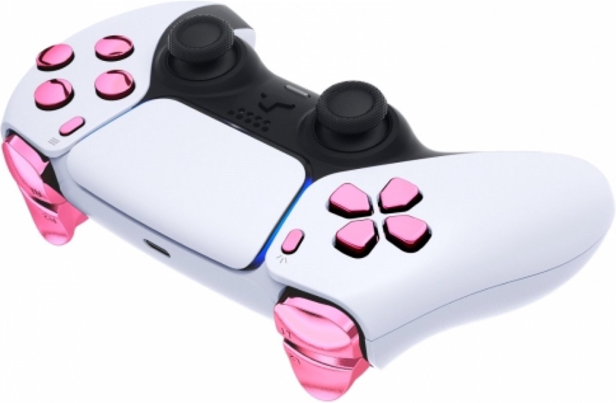 CHPN - Boîtier manette - Convient pour PS5 - Rose - Glow-in-the-Dark - Skin  pour