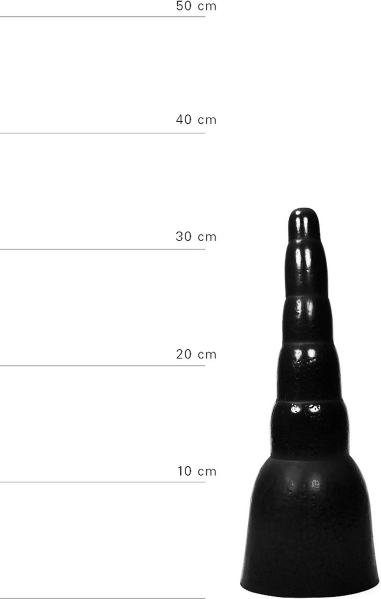 Goedkoopste All Black Grote zwarte dildo in piramide stijl