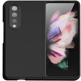 Hoesje voor Samsung Galaxy Z Fold 3 - Samsung Fold 3 Hoes Zwart Siliconen Case - Compatibel met Samsung Galaxy Fold 3 Screenprotector - Backcover Hoesjes