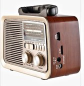 Retro Design Radio- Bluetooth speaker- USB SD-TF ingang- Vintage