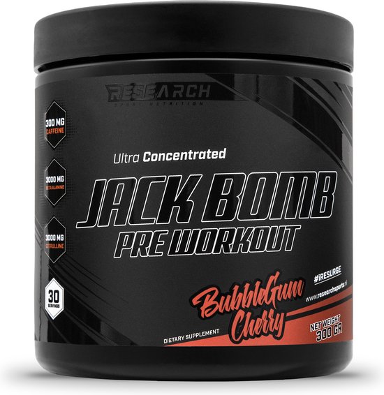 Research Sport Nutrition Jack Bomb Pre workout Bubblegum Cherry