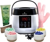 Senpurna® Wax PREMIUM Wit + 800 gram Wax Bonen - Wax Beans - Aloe Vera Gel - Neusontharing - Cadeau - Neus wax sticks - 20 Wax spatels - Wax Ontharen - Wax Beans - Wax Verwarmer - Wax Heater 