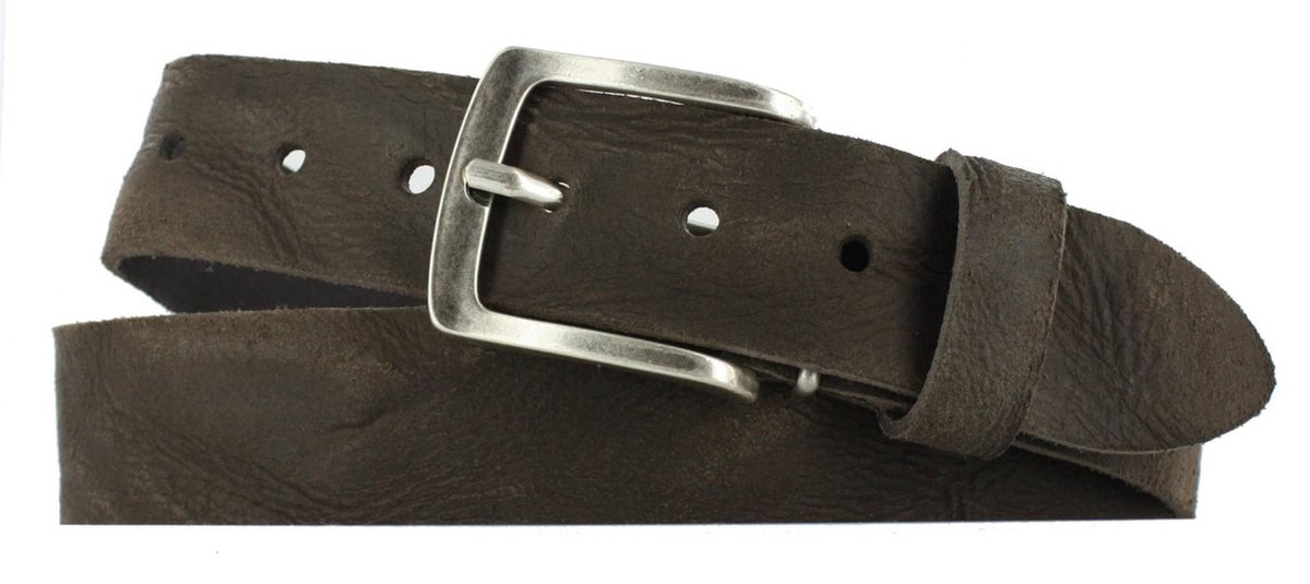 Casual Leren Riem | Heren & Dames | 4cm breed | Riemmaat: 115cm (totale lengte: 130cm) | 100% echt leer | Kleur: bruin | Nikkelvrije gesp