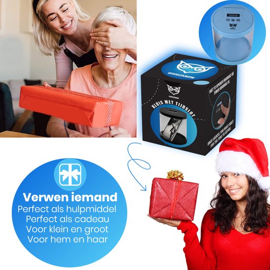Good2know Telefoon Kluis met Tijdslot - Stoppen met Roken - Timer – Kluis - Opbergdoos - Kitchen Safe - Blauw – meer Focus & Zelfdiscipline