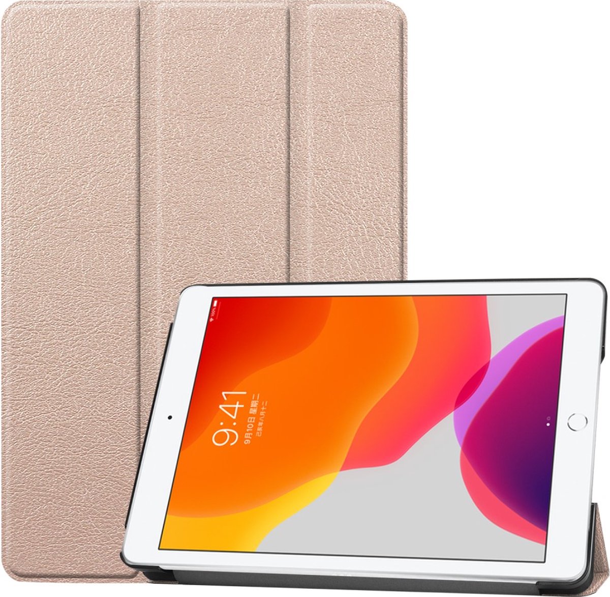 Arara Hoes Geschikt voor iPad Air/Air 2 (2014/2013) - Tri-Fold bookcase - Goud