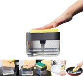 Distributeur de savon à pompe avec éponge - Distributeur de savon à pompe de Premium supérieure - Accessoires de cuisine - Comprend une éponge gratuite - Presse manuelle de nettoyage
