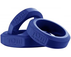 Tom of Finland Tom of Finland Cockring Set - 3 Stuks - Blauw