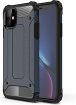 Mobiq Rugged Armor Case iPhone 11 Pro | Stevige back cover | TPU en Polycarbonaat | Stoer ontwerp | Schokbestendig hoesje Apple iPhone 11 Pro (5.8 inch) - Blauw | Blauw