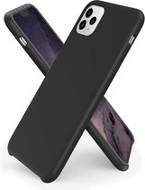 Mobiq - Liquid Siliconen Hoesje iPhone 11 Pro Max - zwart