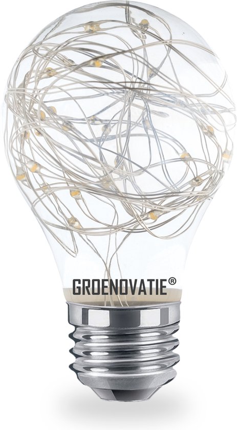 Groenovatie LED Lamp Lichtslinger - E27 Fitting - 3W -  Extra Warm Wit